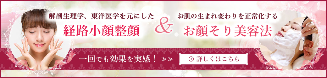 解剖生理学、東洋医学を元にした経路小顔整顔＆お肌の生まれ変わりを正常化するお顔そり美容法について